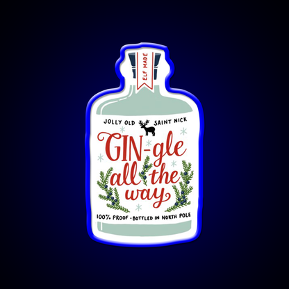 Gin Gle All The Way Cocktail Bar Decor Led Neon Sign Rgb Color - LED neon sign view 5