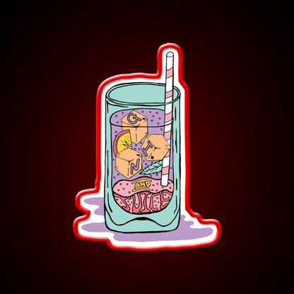 Gin Juice Cocktail Bar Decor Led Neon Sign Rgb Color - Shineneon