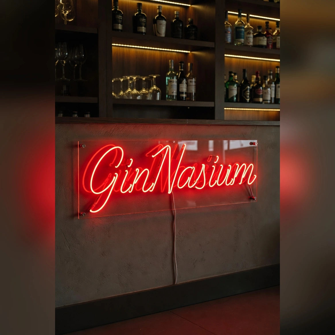 Gin Museum Business LED Neon Sign - 03 Real Lifestyle Scene
