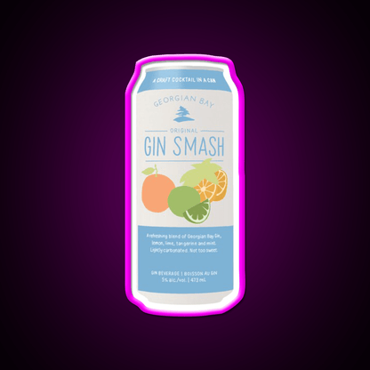 Gin Smash Cooler Cocktail Bar Decor Led Neon Sign Rgb Color - Shineneon