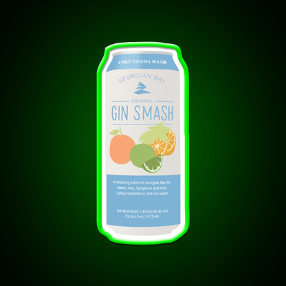Gin Smash Cooler Cocktail Bar Decor Led Neon Sign Rgb Color - Shineneon