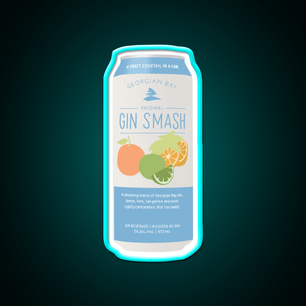 Gin Smash Cooler Cocktail Bar Decor Led Neon Sign Rgb Color - Shineneon