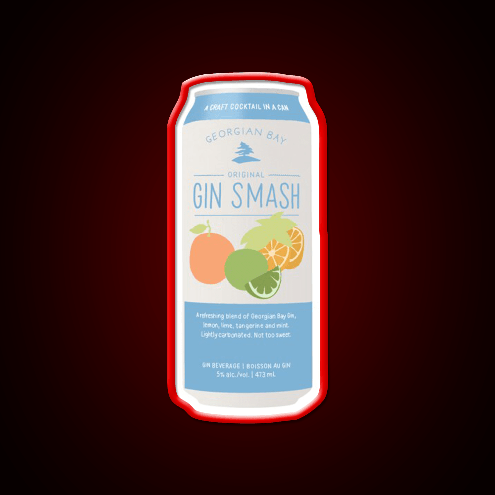 Gin Smash Cooler Cocktail Bar Decor Led Neon Sign Rgb Color - Shineneon