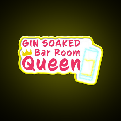 Gin Soaked Queen Man Cave Bar Led Neon Sign Rgb Color - LED neon sign view 7