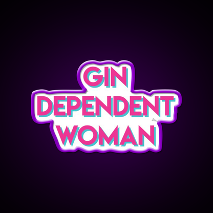 Gindependent Dependent Gin Lovers Cocktail Bar Decor Led Neon Sign Rgb Color - LED neon sign view 9