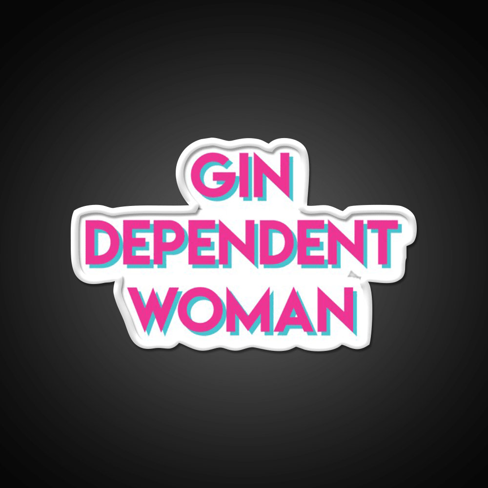 Gindependent Dependent Gin Lovers Cocktail Bar Decor Led Neon Sign Rgb Color - Shineneon