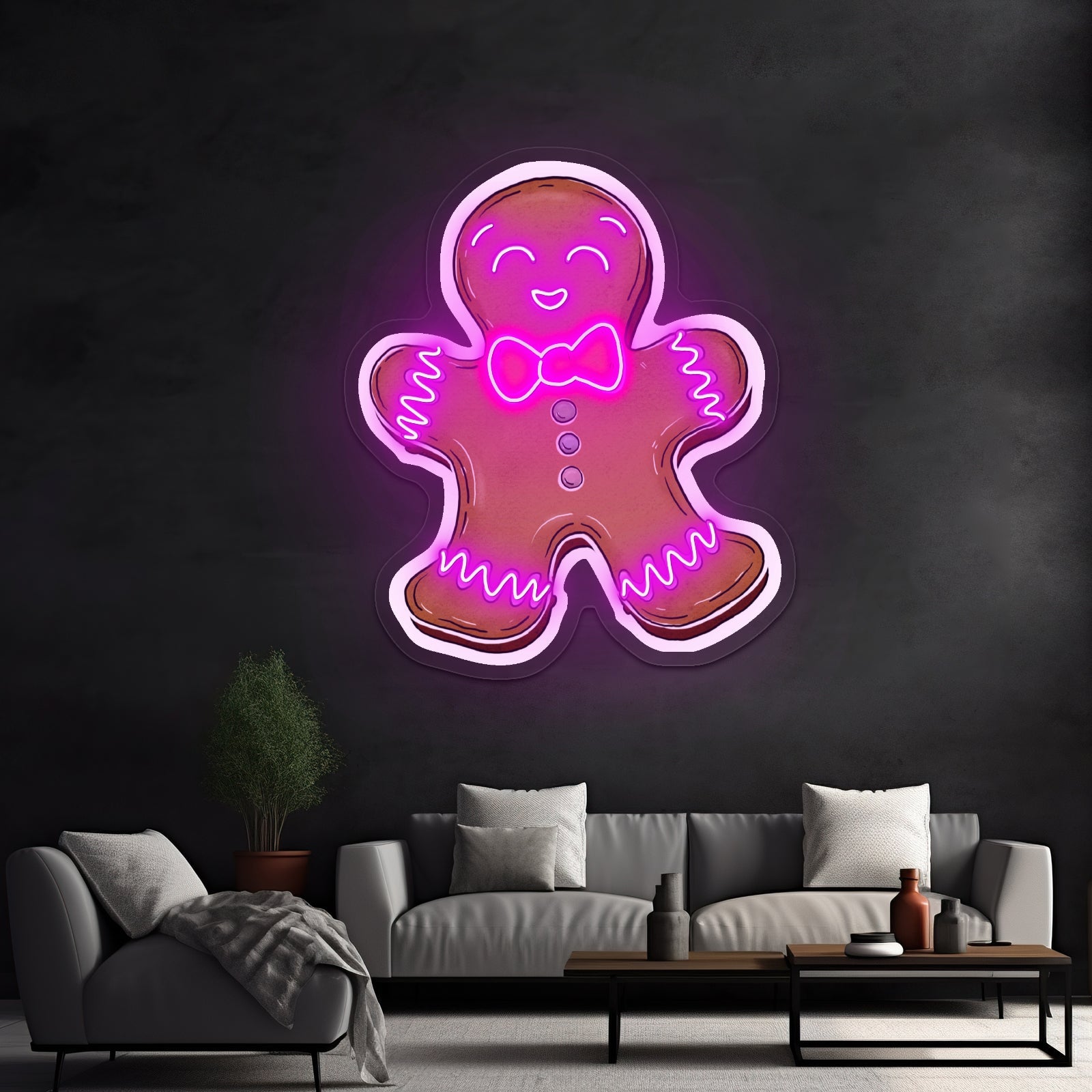 Gingerbread Cookie Cool Led Signs For Restaurant - Shineneon