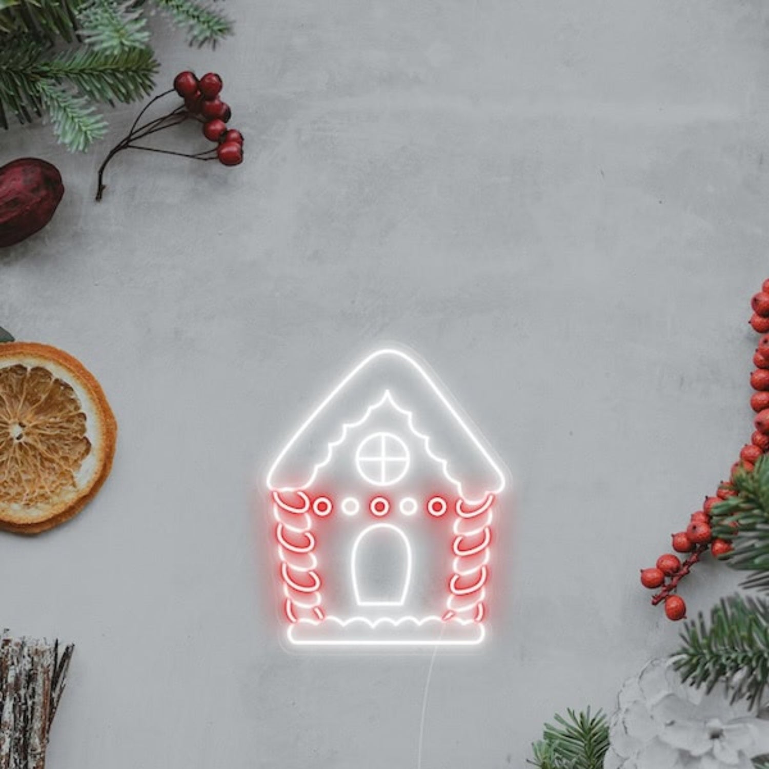 Gingerbread House Christmas Led Neon Sign Wall Art | Shineneon