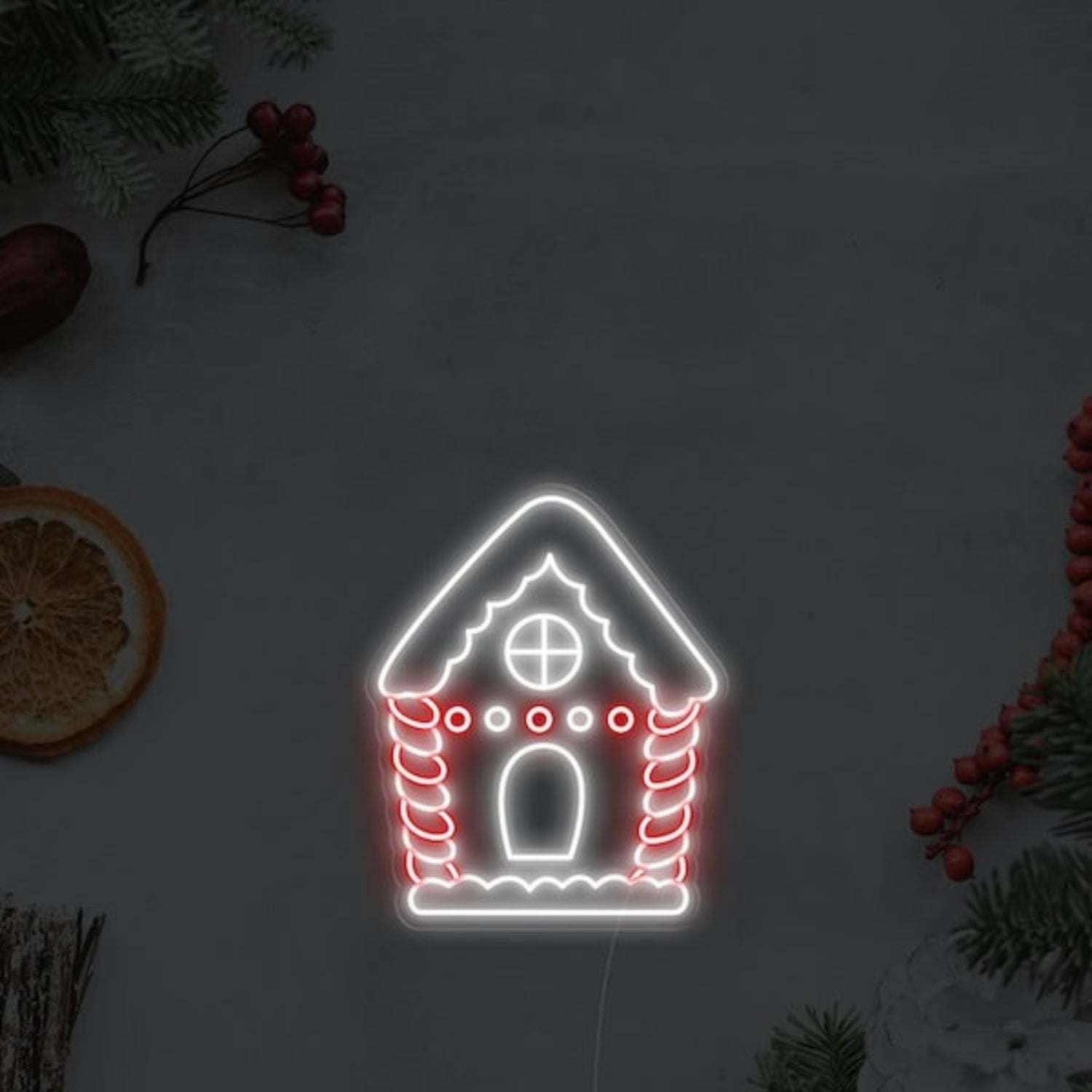 Gingerbread House Christmas Led Neon Sign Wall Art | Shineneon