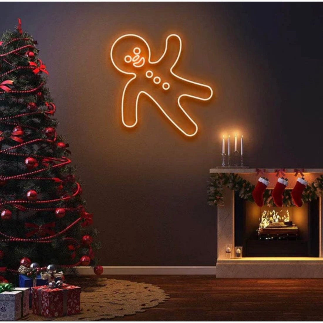 Gingerbread Man Led Sign Business Neon Signs - Shineneon