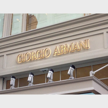 Giorgio Armani 3D Backlit Channel Letters Led Light Sign - Shineneon