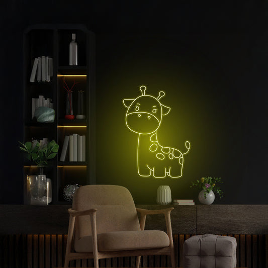 Giraffe Personalized Animal Logo Neon Sign