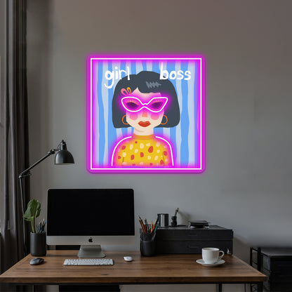 Girl Boss Art Wall Artwork Neon Signs