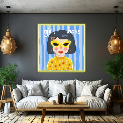 Girl Boss Art Wall Artwork Neon Signs