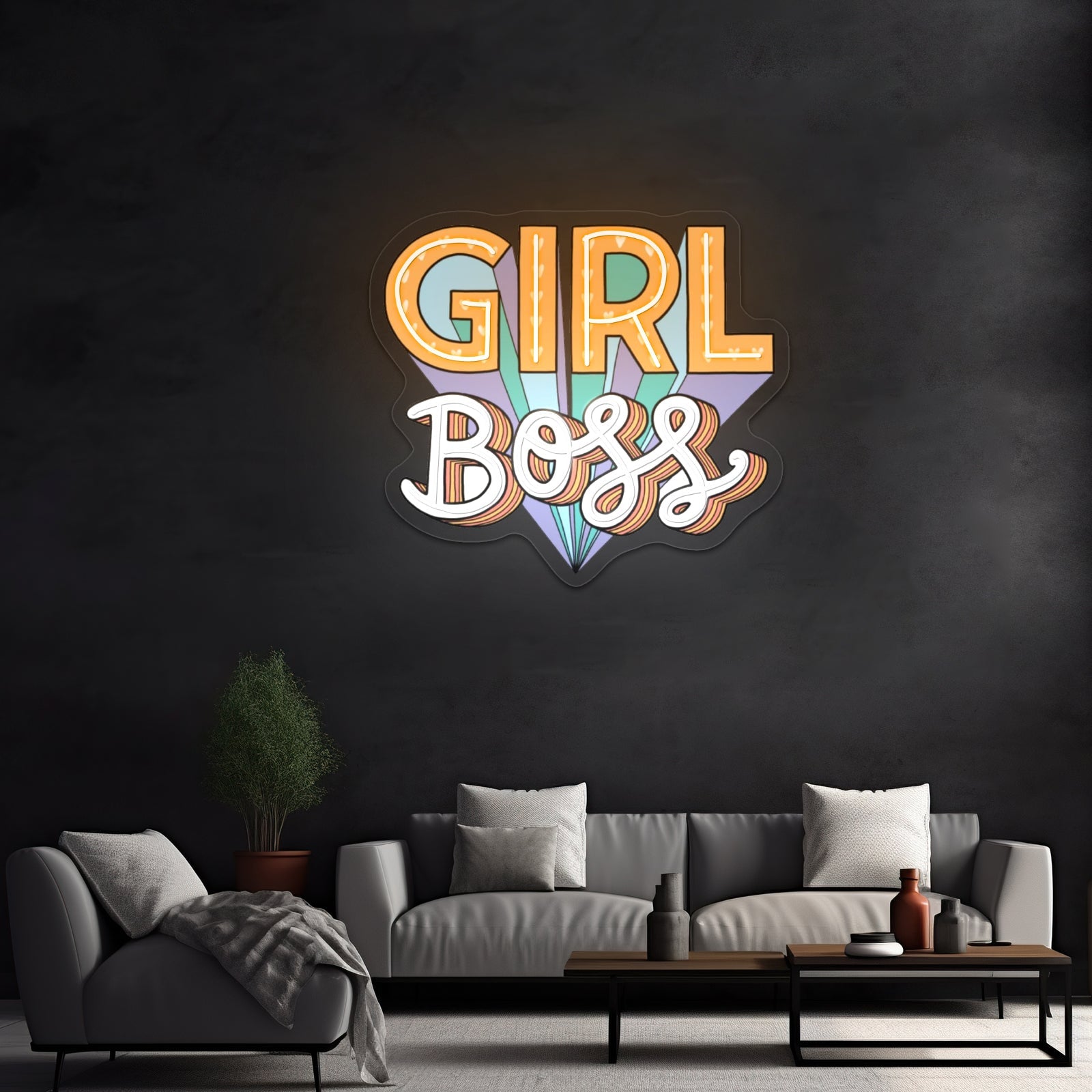 Girl Boss Personalized Light Signs - Shineneon