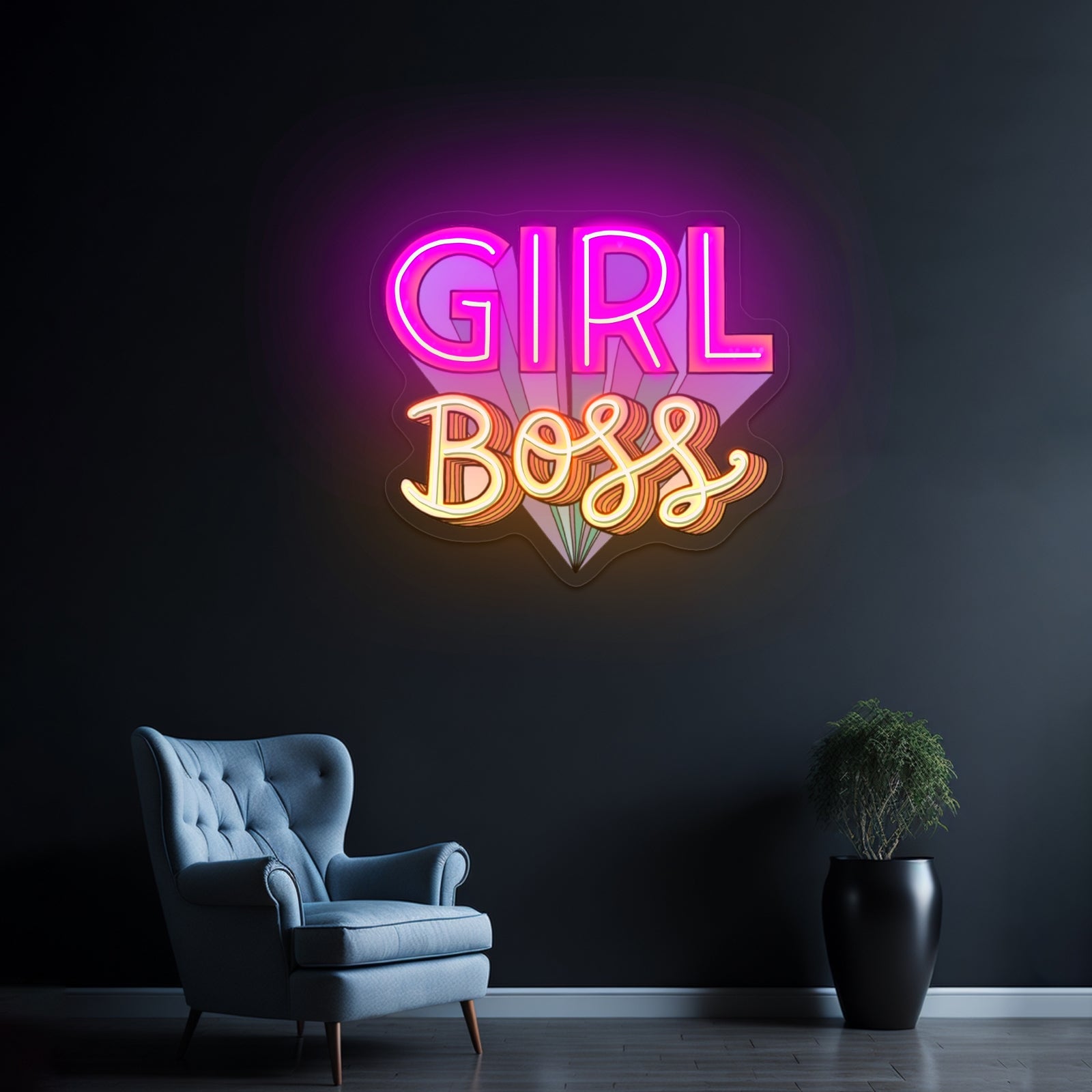 Girl Boss Personalized Light Signs - Shineneon