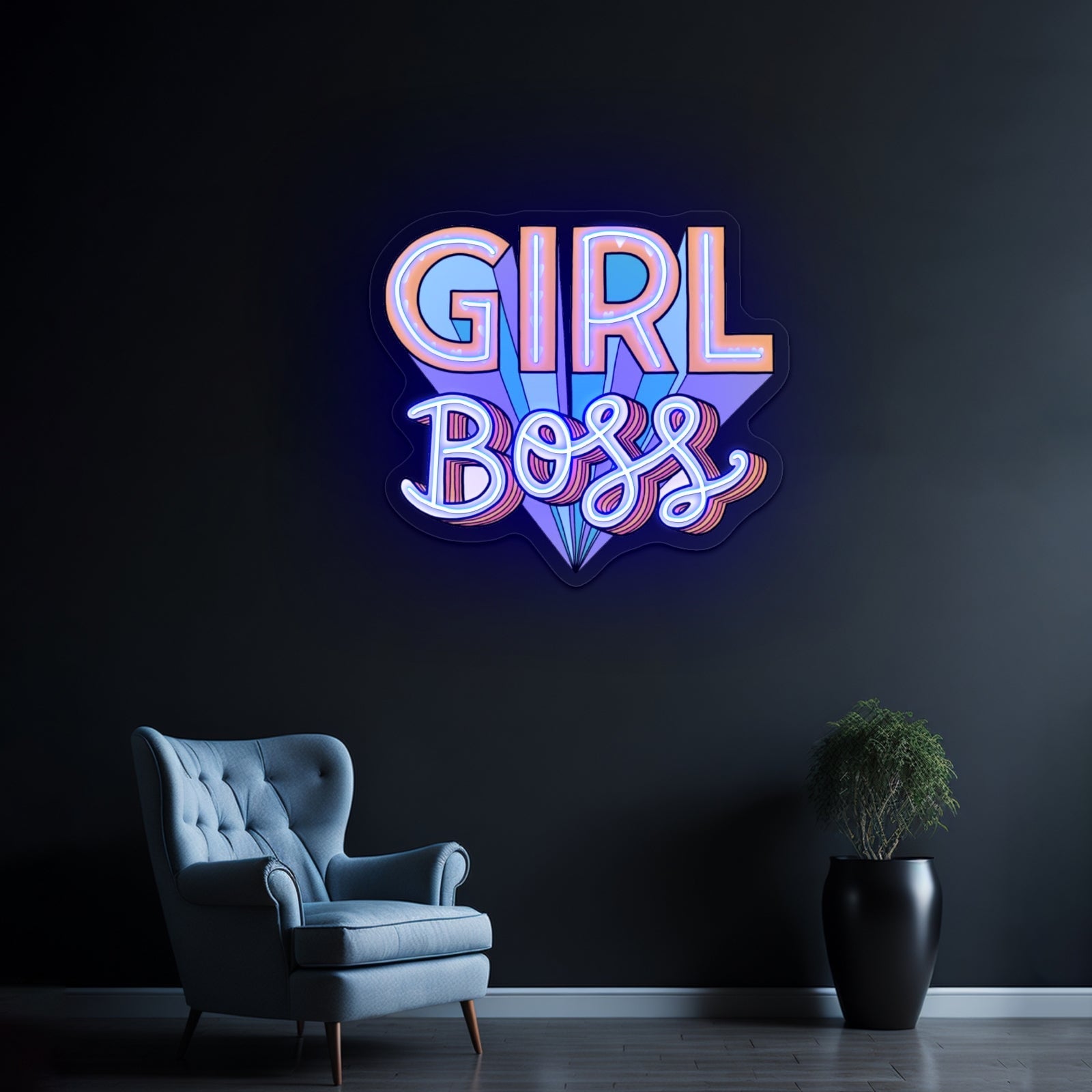 Girl Boss Personalized Light Signs - Shineneon