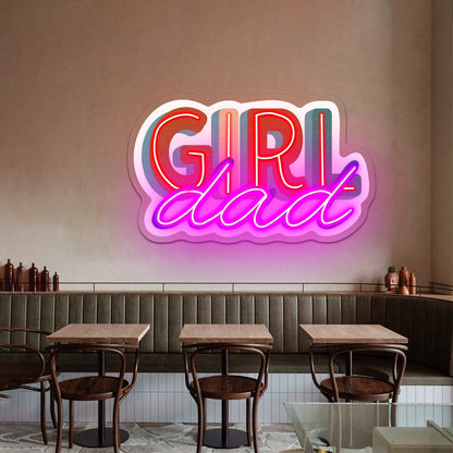 Girl Dad Personalized Light Signs - Shineneon