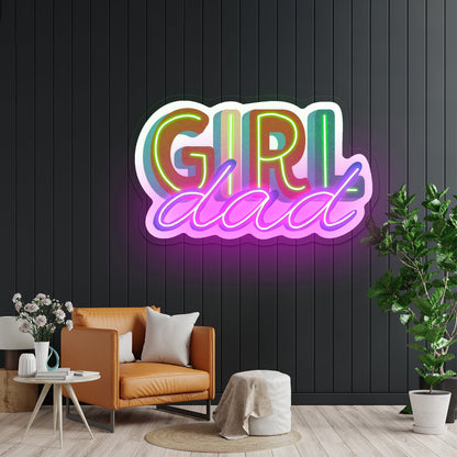 Girl Dad Personalized Light Signs - Shineneon