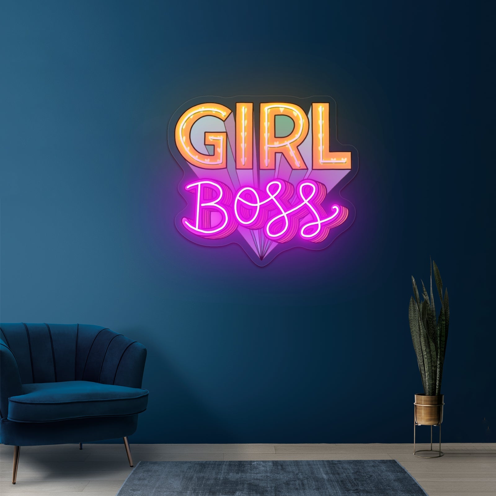 Girl Dad Personalized Light Signs - Shineneon