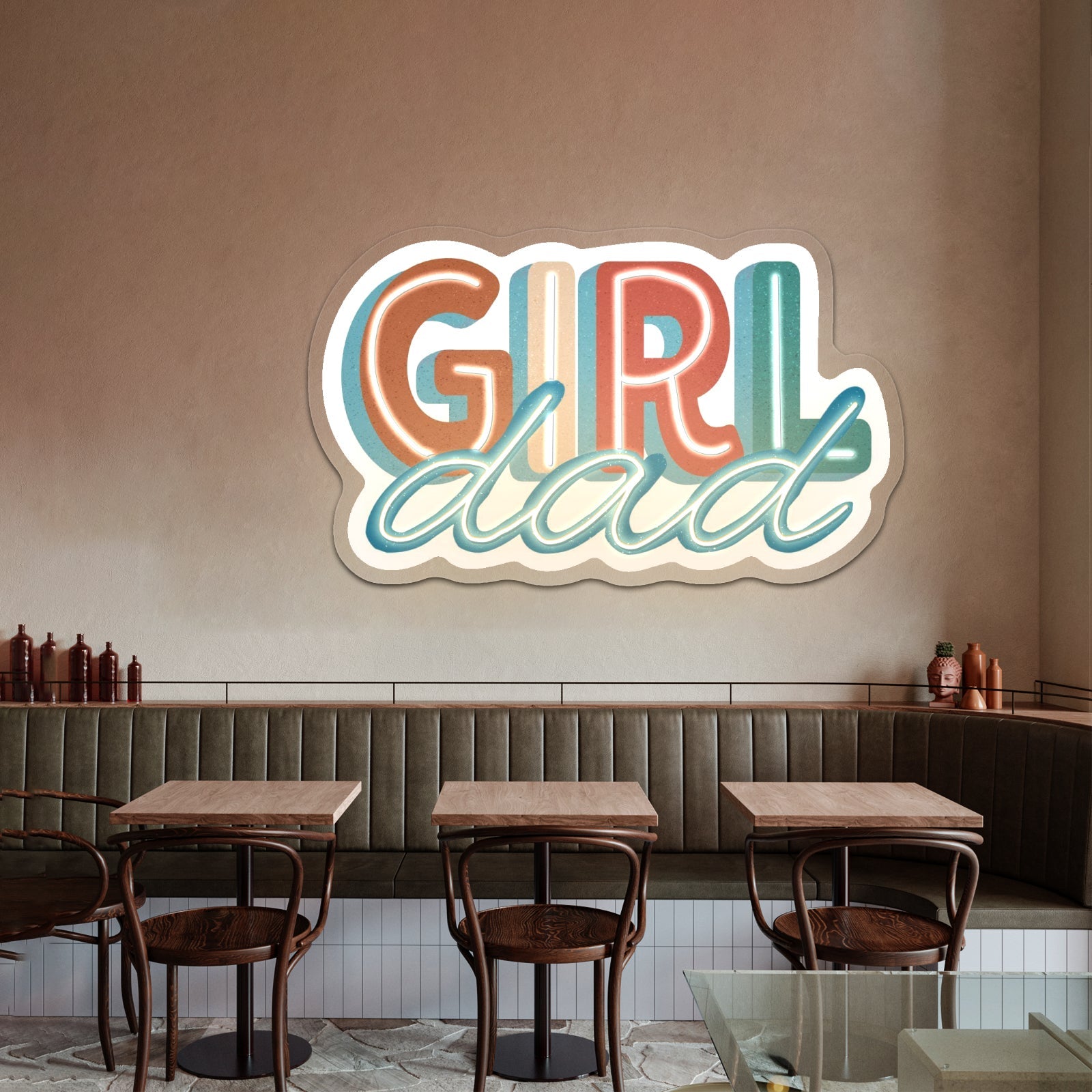 Girl Dad Personalized Light Signs - Shineneon