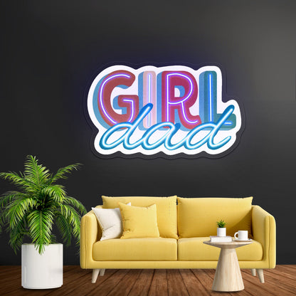 Girl Dad Personalized Light Signs - Shineneon