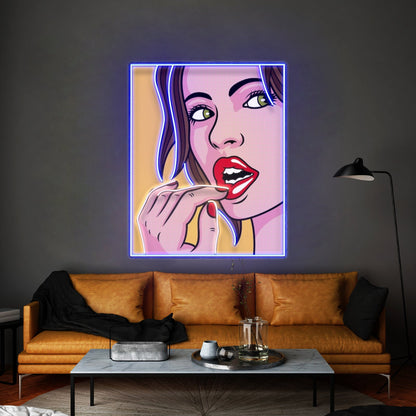 Girl Facial Expression Led Neon Sign Light Custom Led Signs - Shineneon