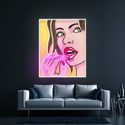 Girl Facial Expression Led Neon Sign Light Custom Led Signs - Shineneon