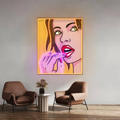 Girl Facial Expression Led Neon Sign Light Custom Led Signs - Shineneon