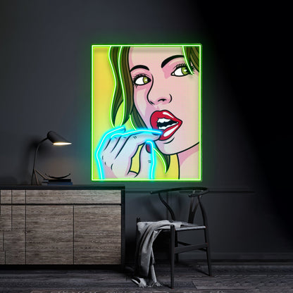 Girl Facial Expression Led Neon Sign Light Custom Led Signs - Shineneon