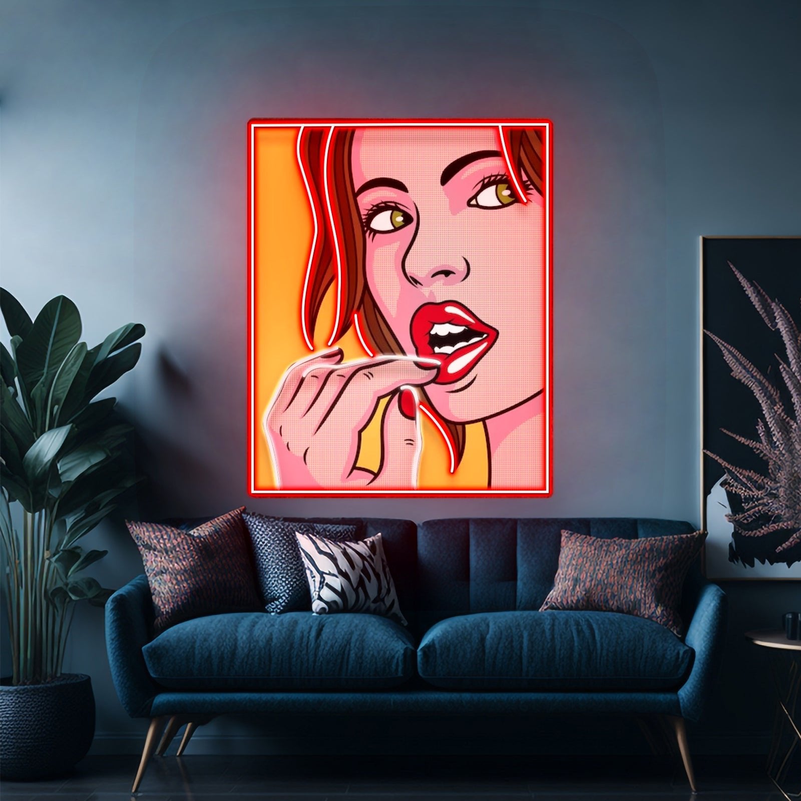 Girl Facial Expression Led Neon Sign Light Custom Led Signs - Shineneon