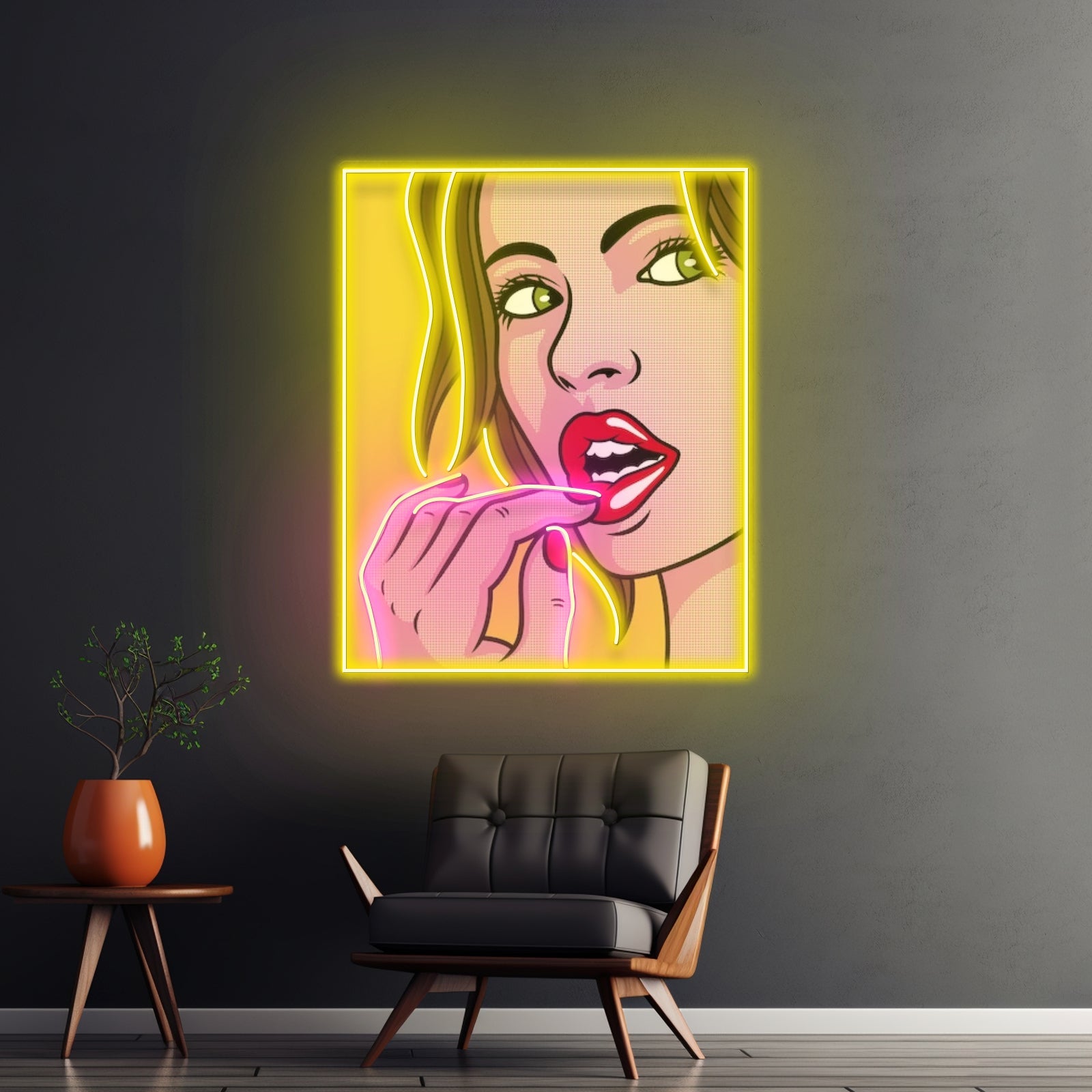 Girl Facial Expression Led Neon Sign Light Custom Led Signs - Shineneon