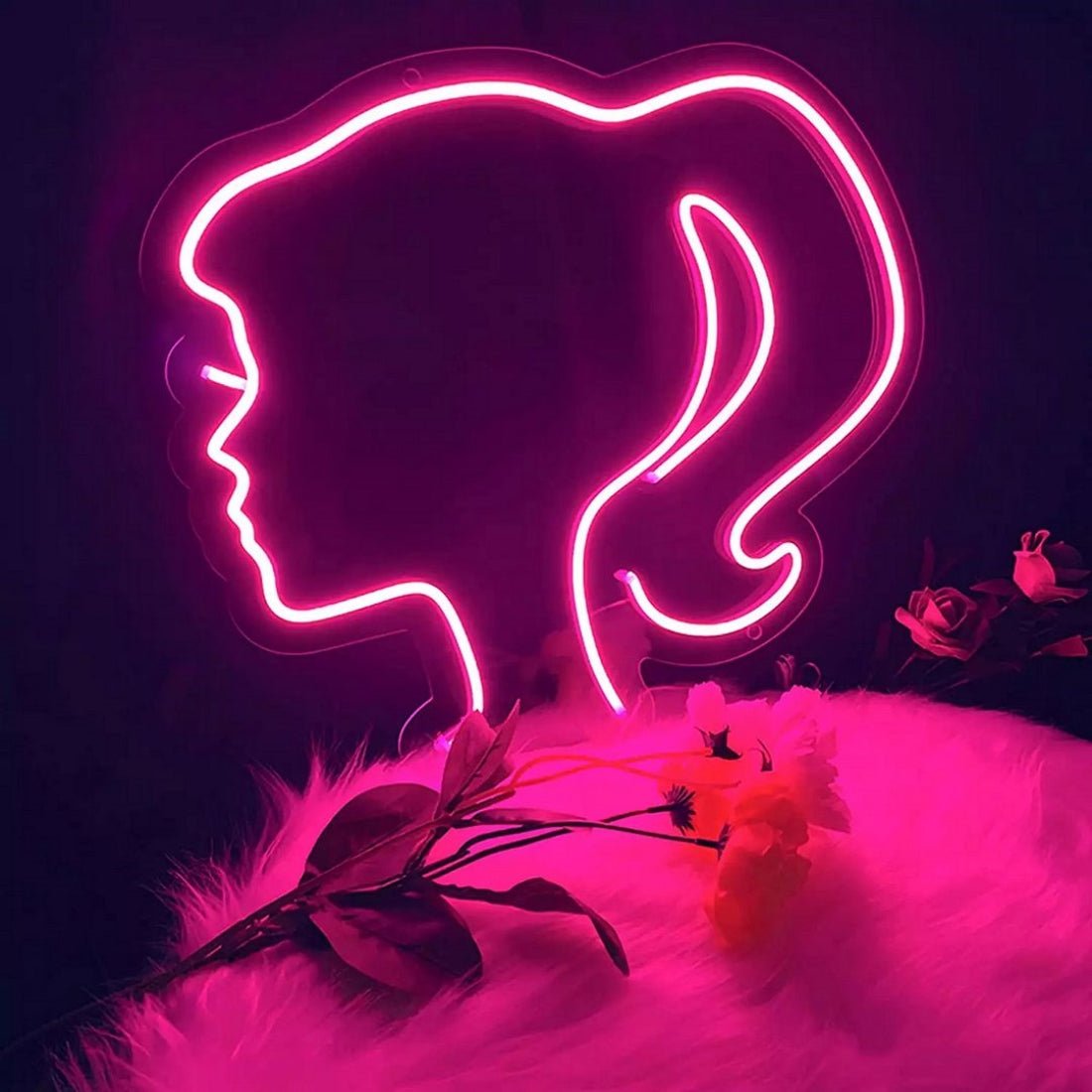 Girl Headshot Led Sign Business Neon Sign - Shineneon