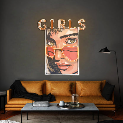 Girl In Sunglasses Led Neon Sign Light Custom Led Signs - Shineneon