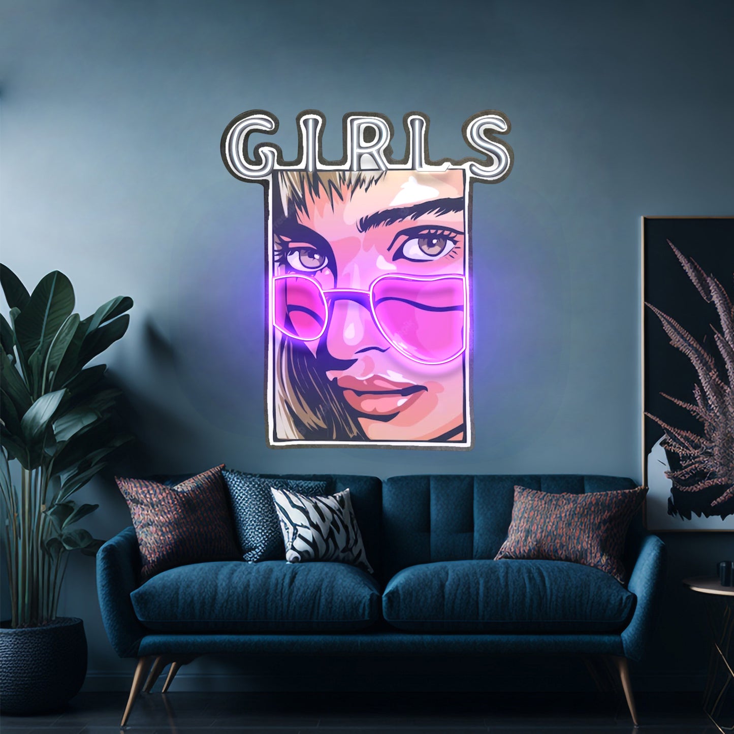 Girl In Sunglasses Led Neon Sign Light Custom Led Signs