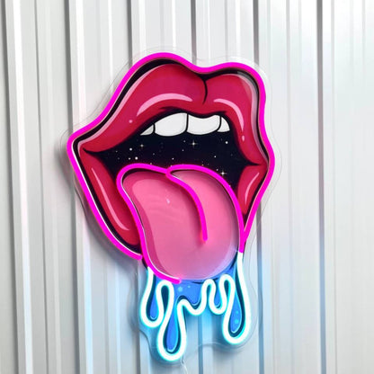 Girl Lips Decal Printed Led Neon Sign | Shineneon
