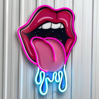 Girl Lips Decal Printed Led Neon Sign | Shineneon