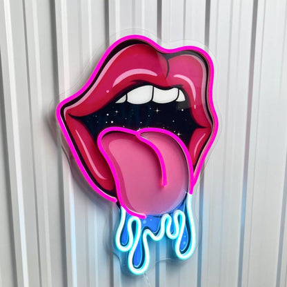 Girl Lips Decal Printed Led Neon Sign | Shineneon
