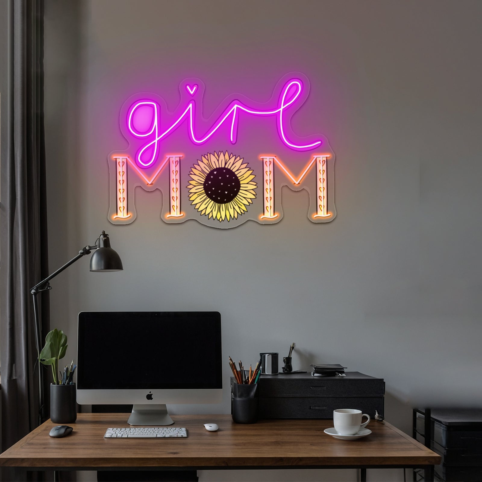 Girl Mom Sunflower Neon Signs For Sale