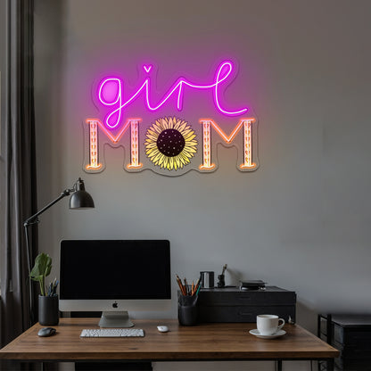 Girl Mom Sunflower Neon Signs For Sale