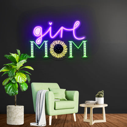 Girl Mom Sunflower Neon Signs For Sale