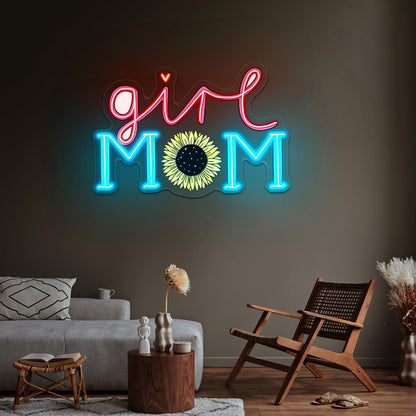 Girl Mom Sunflower Neon Signs For Sale