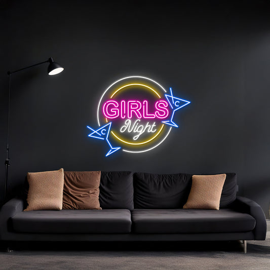 Girl Night Neon Sign Party Night Bar Neon Sign