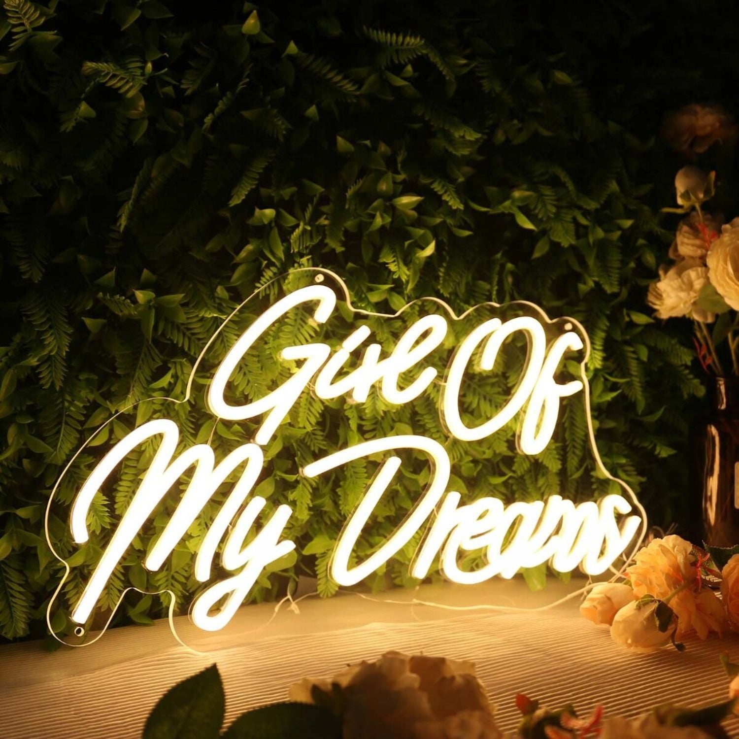 Girl Of My Dreams Yellow Led Neon Sign - Shineneon