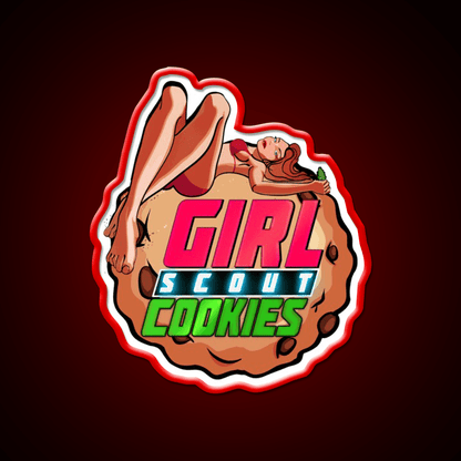 Girl Scout Cookies Original Weed Strain Green Leaf Led Neon Sign Rgb Color - Shineneon