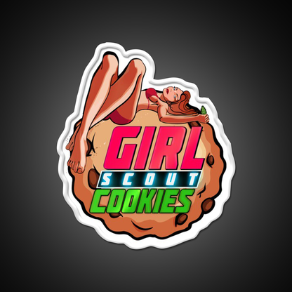 Girl Scout Cookies Original Weed Strain Green Leaf Led Neon Sign Rgb Color