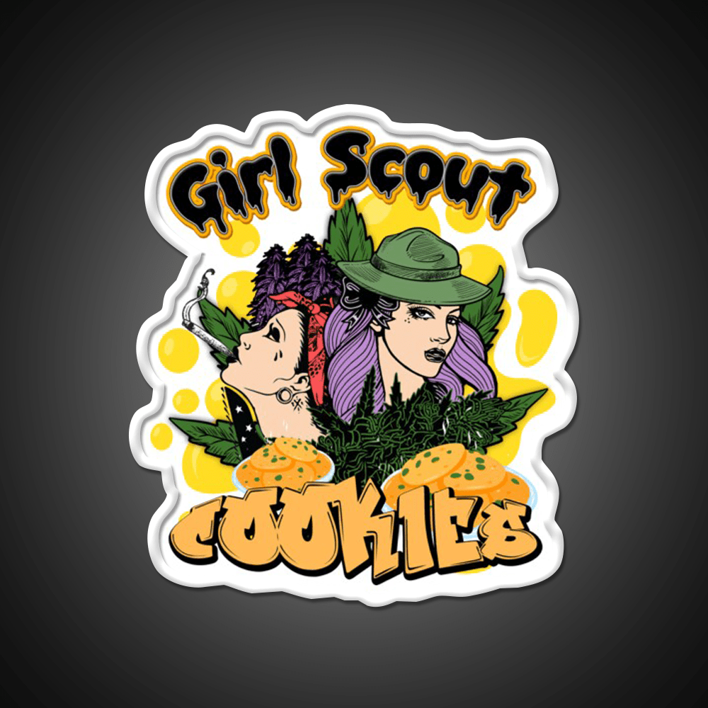 Girl Scout Cookies Weed Strain Hemp Inspired Green Leaf Led Neon Sign Rgb Color - Shineneon