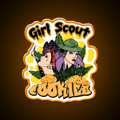 Girl Scout Cookies Weed Strain Hemp Inspired Green Leaf Led Neon Sign Rgb Color - Shineneon