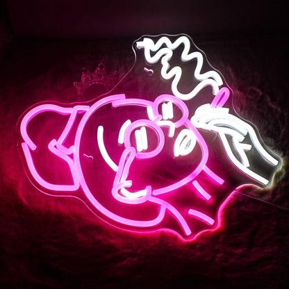 Girl Smoking Mexican Sugar Skull Floral Led Neon Sign For Bar Decor - Shineneon