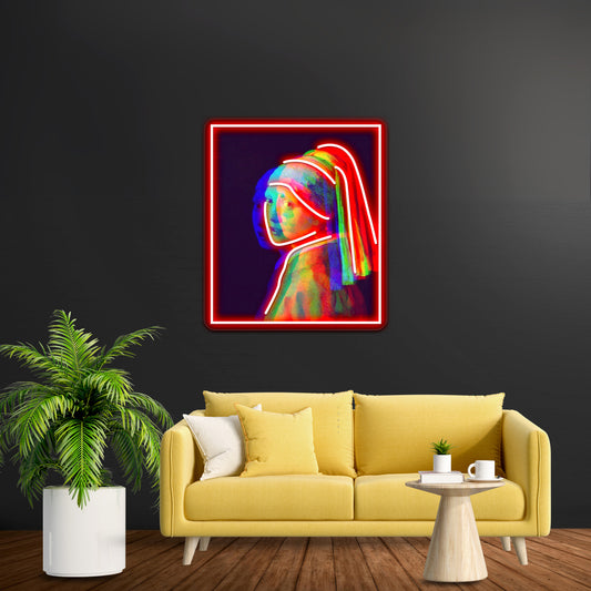 Girl With A Pearl Earring Artwork Neon Led Signs